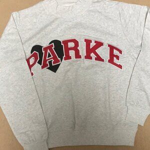 PARKE Heart Logo Crewneck | Grey + Maroon | NWT🖤🖤
